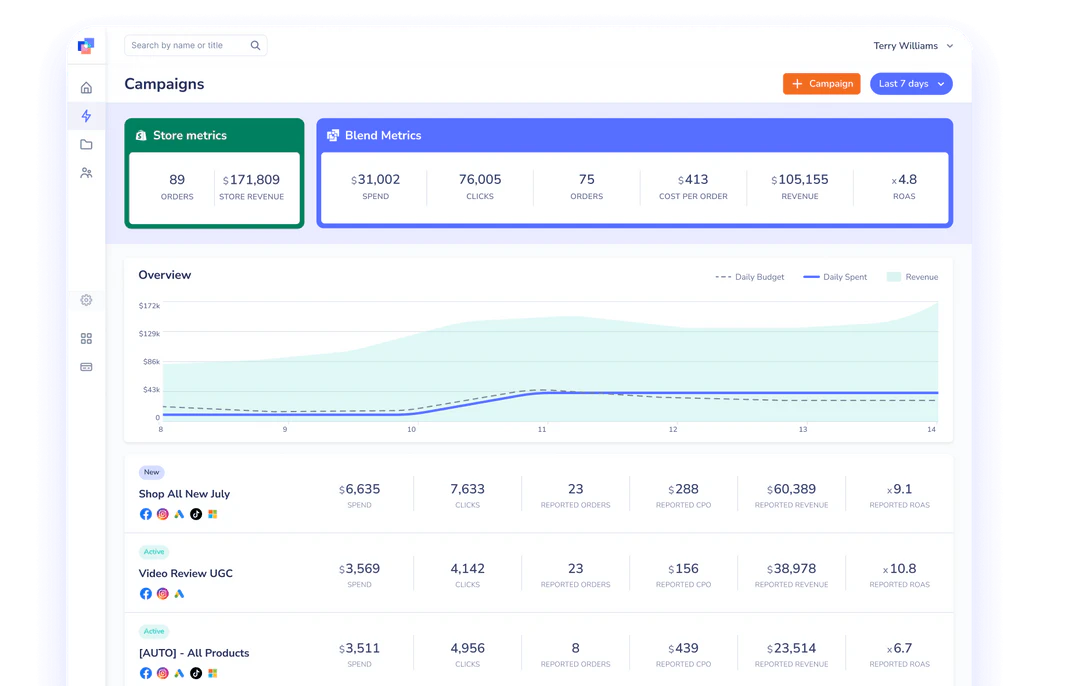 screenshot of Blend AI